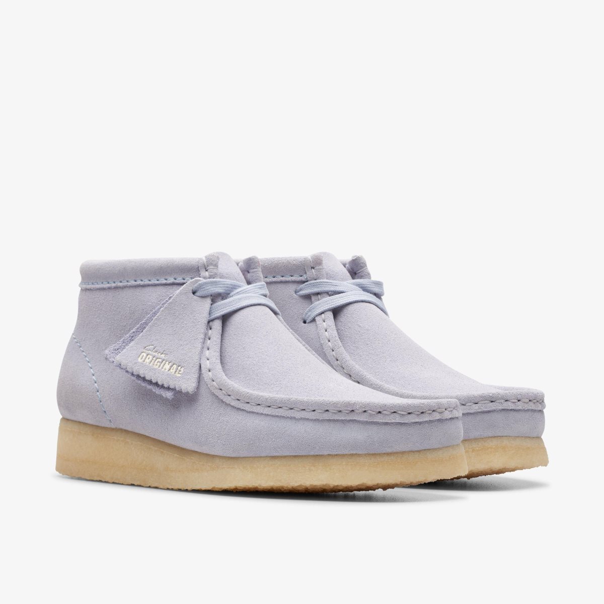 Femme Botte Clarks Wallabee Boot Cloud Grey Suede Grise - QGE-05573050