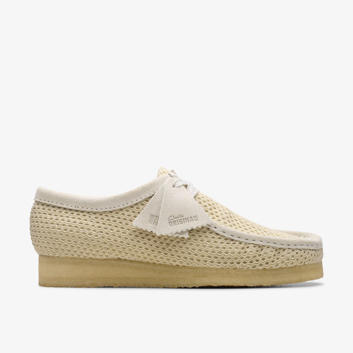 Homme Wallabees Clarks Wallabee Off White Mesh Blanche - IKI-09626604