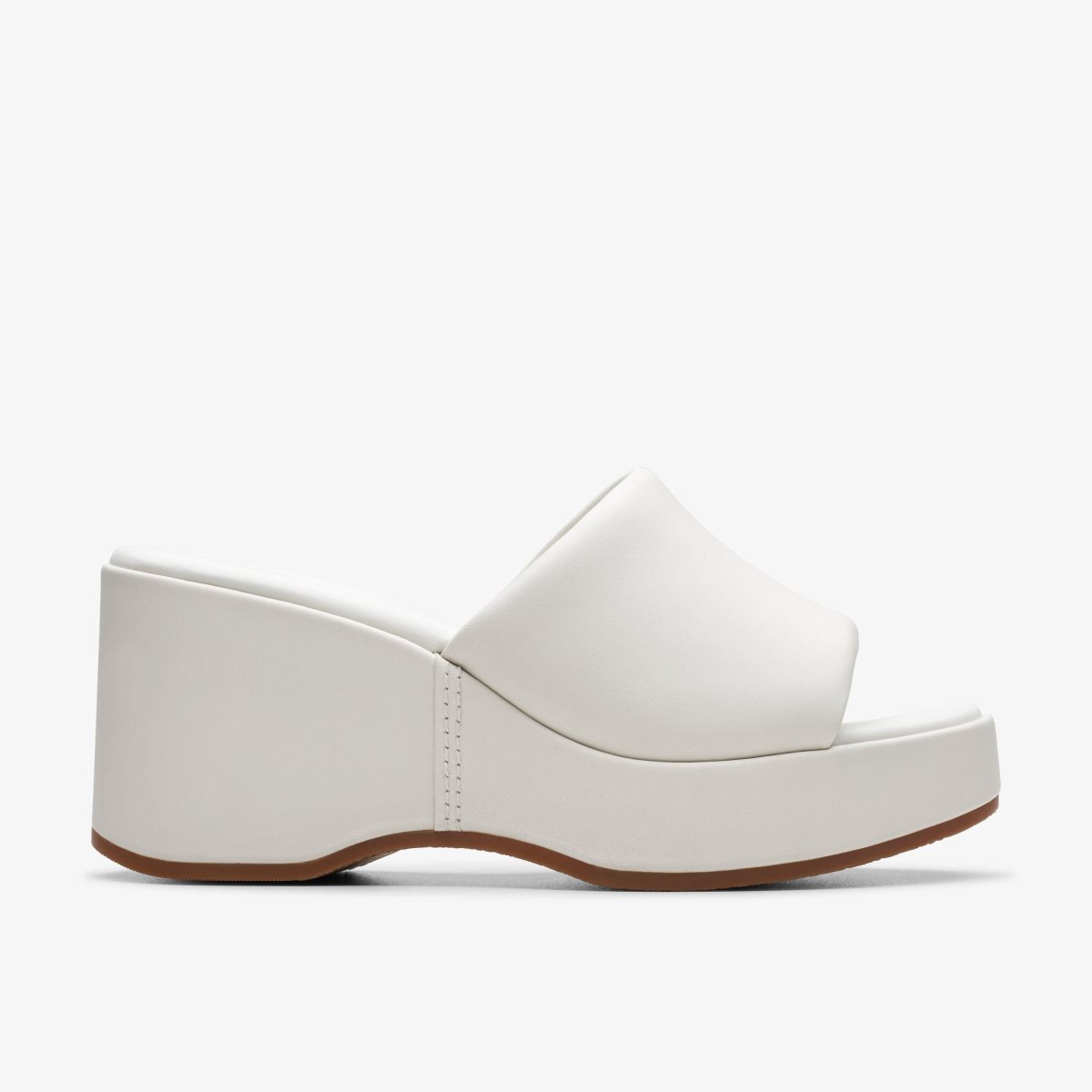 Femme Compensées Clarks Manon Glide Off White Leather Blanche - COY-51093146