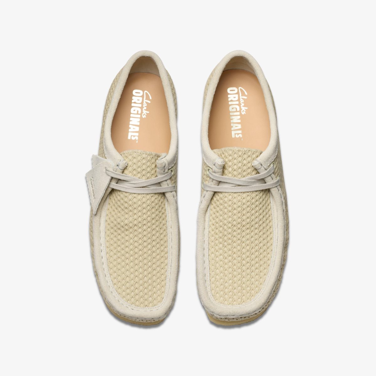 Homme Wallabees Clarks Wallabee Off White Mesh Blanche - IKI-09626604