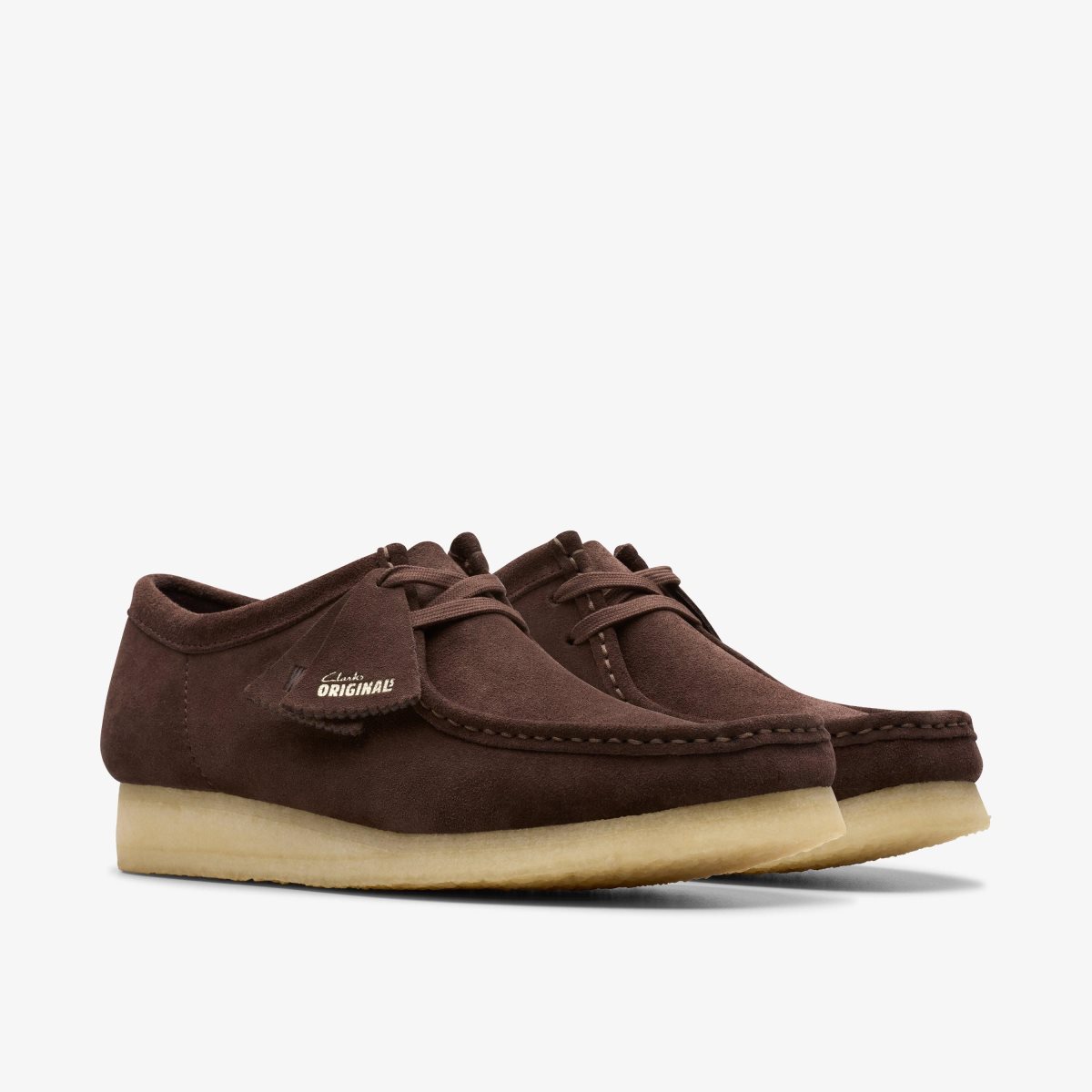 Homme Wallabees Clarks Wallabee Dark Brown Suede Marron Foncé - YVH-53141887