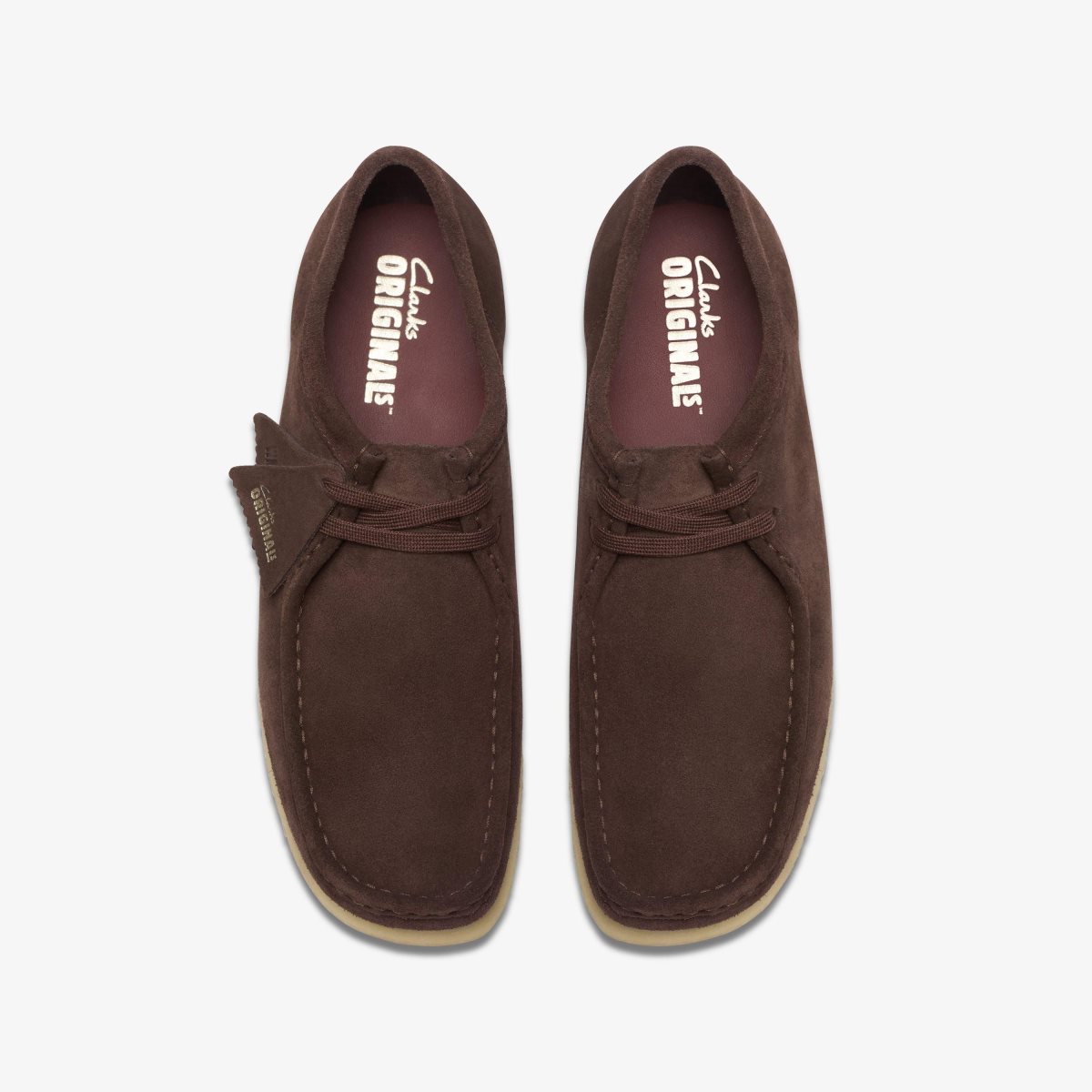 Homme Wallabees Clarks Wallabee Dark Brown Suede Marron Foncé - YVH-53141887