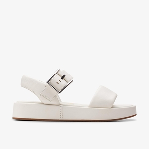 Femme Sandale Clarks ALDA STRAP Off White Leather Blanche - SCQ-17344135