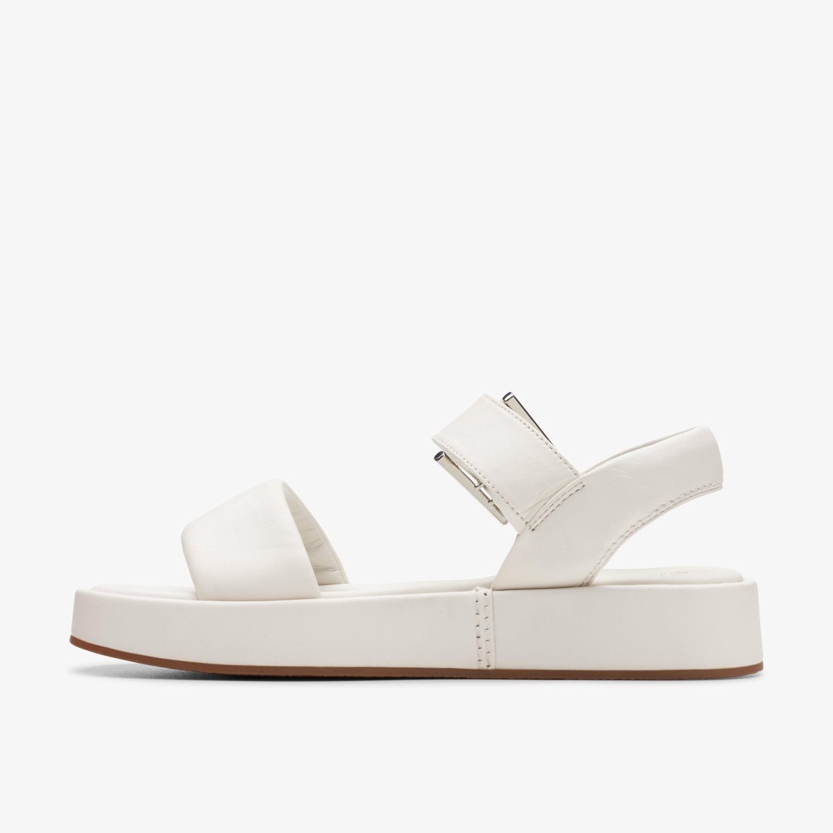 Femme Sandale Clarks ALDA STRAP Off White Leather Blanche - SCQ-17344135