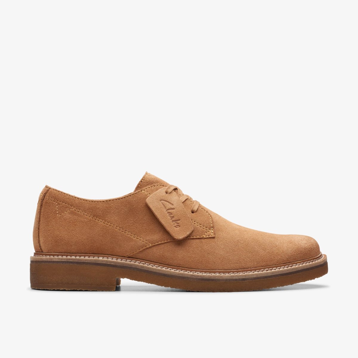 Homme Chaussure Habillée Clarks Clarkdale Derby Light Tan Suede Marron Clair - CLA-72533900