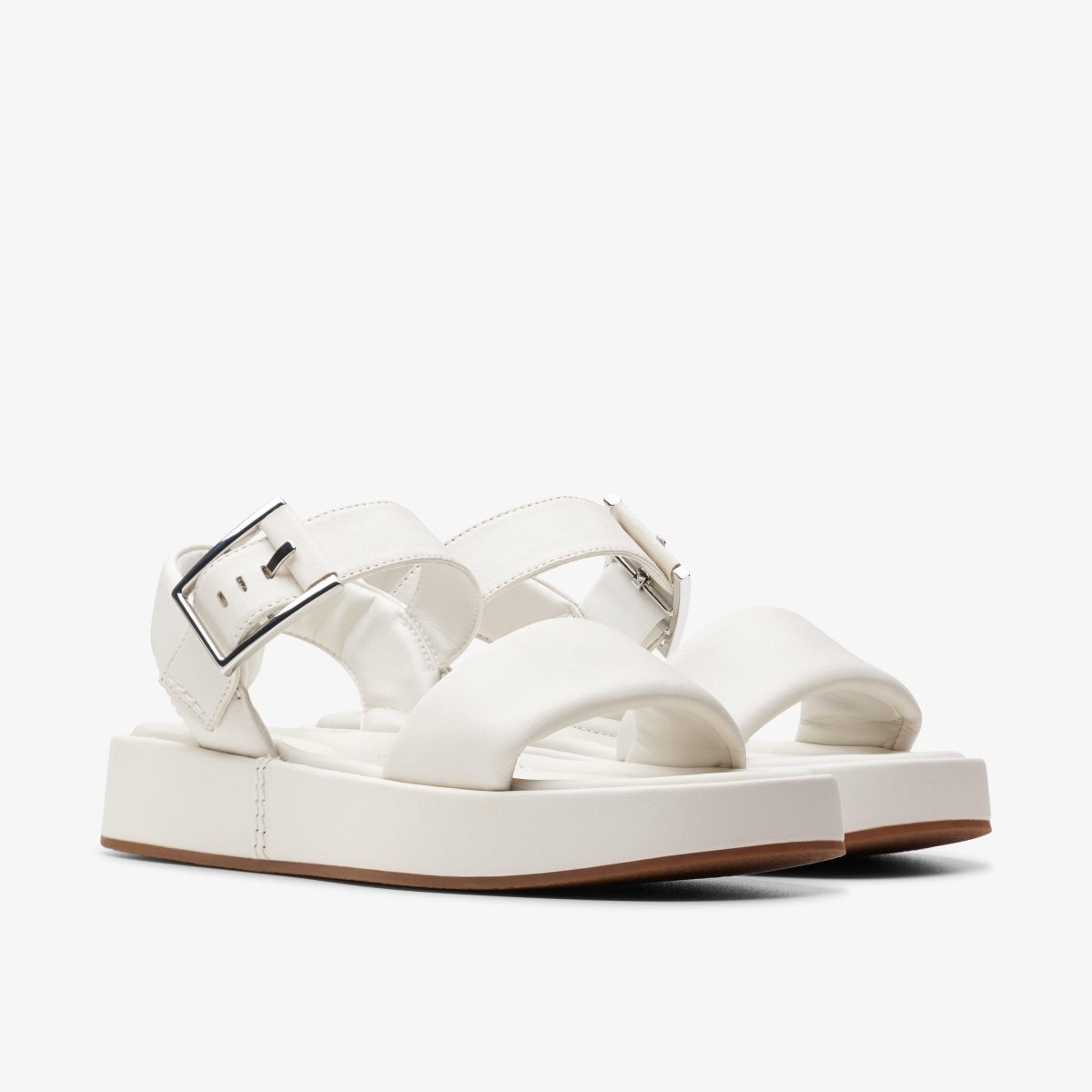 Femme Sandale Clarks ALDA STRAP Off White Leather Blanche - SCQ-17344135