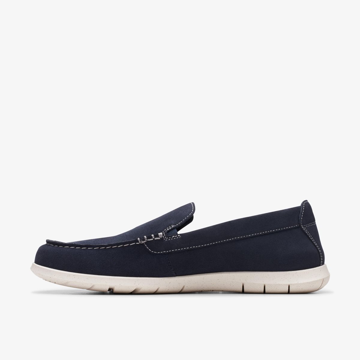 Homme Slip On & Loafers Clarks Flexway Step Navy Suede Bleu Marine - XGS-40441500