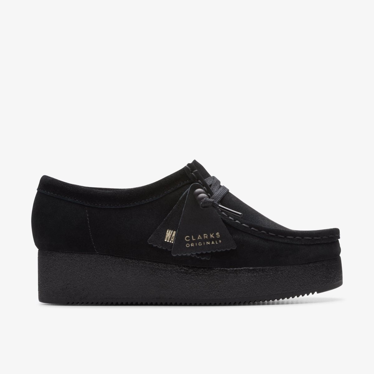 Femme Chaussures Plateforme Clarks Wallacraft Bee Black Suede Noir - LAI-82184421