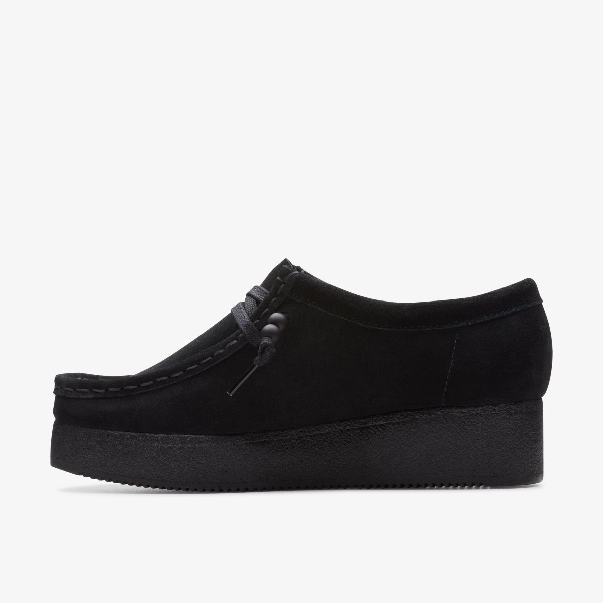 Femme Chaussures Plateforme Clarks Wallacraft Bee Black Suede Noir - LAI-82184421