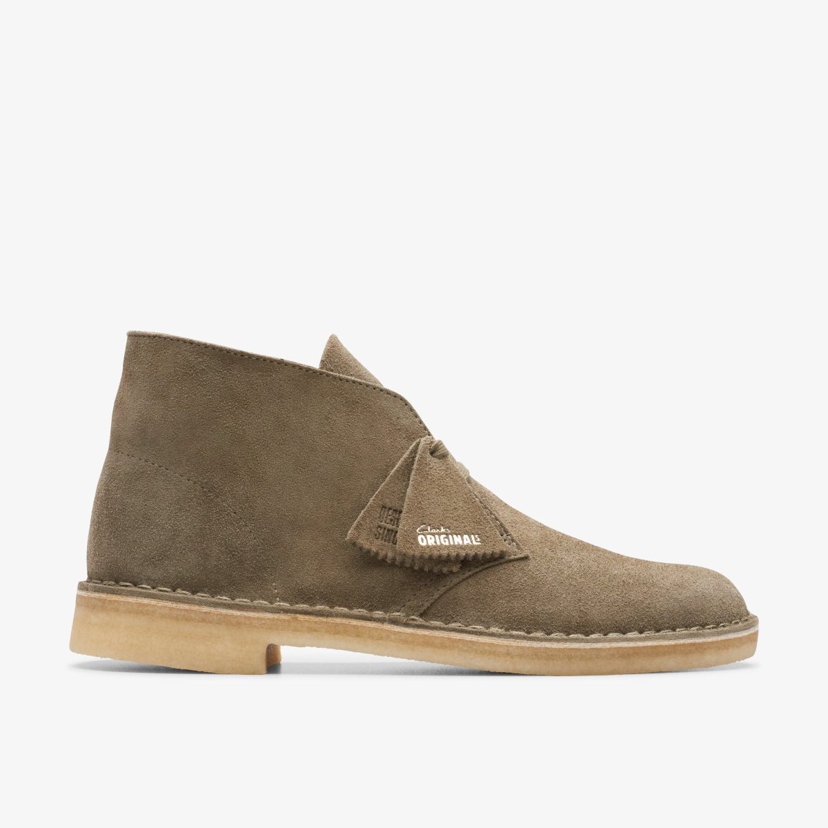 Homme Bottes Du Désert Clarks Desert Boot Pale Khaki Suede Kaki - BHT-47578112