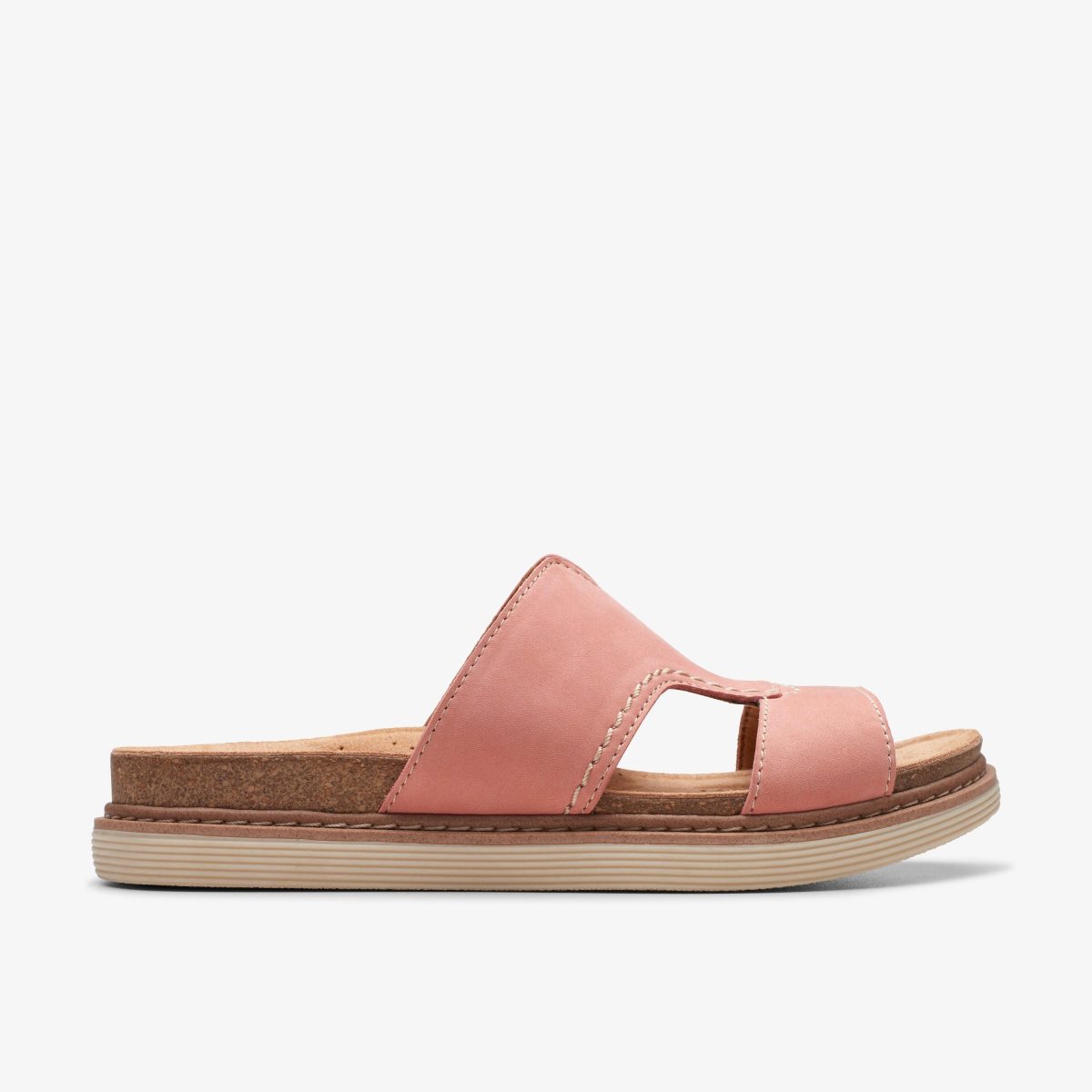 Femme Sandale Clarks Arwell Walk Peach Nubuck Corail - UYR-94460140