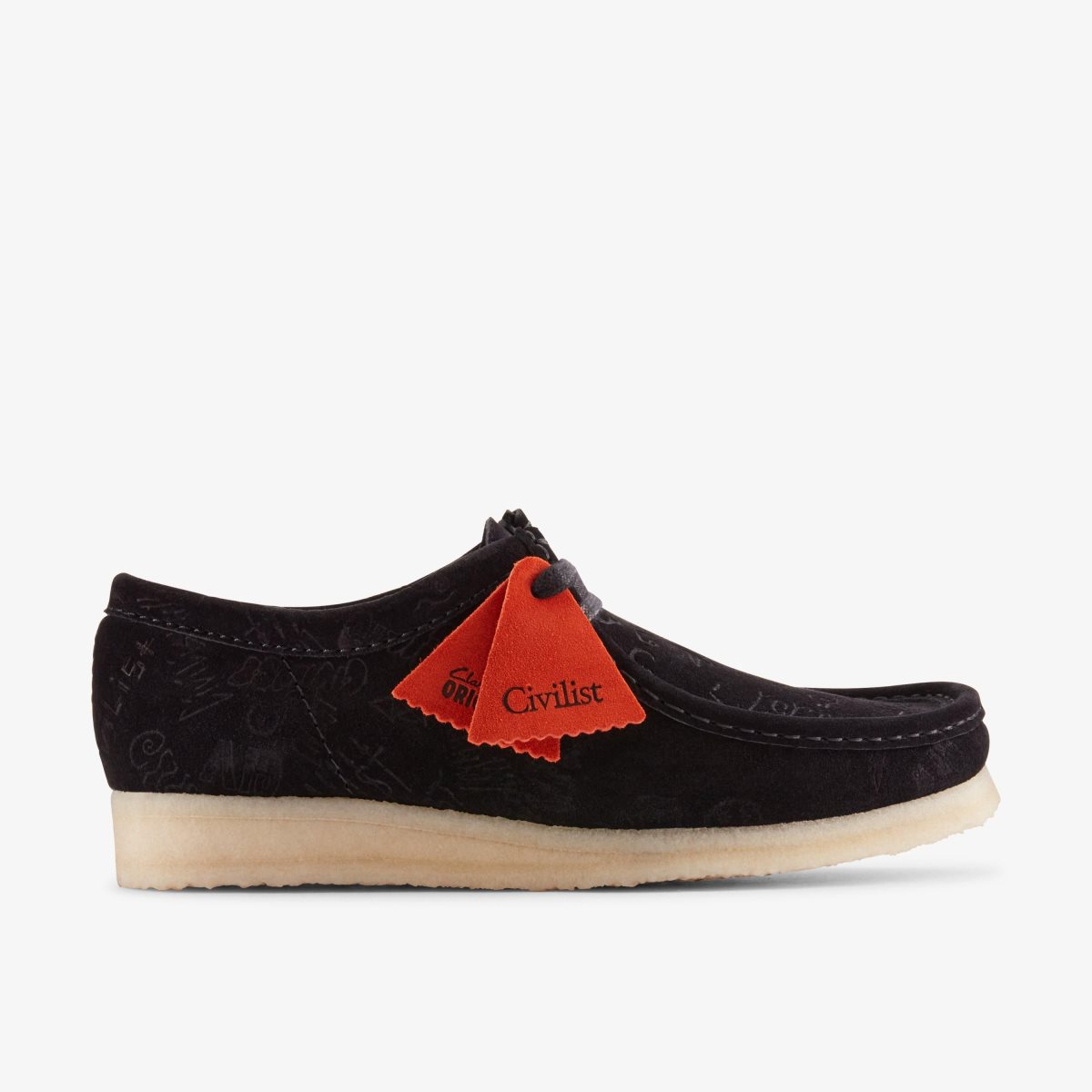 Homme Wallabees Clarks Wallabee X Civilist Black Deboss Noir - WTT-71025165