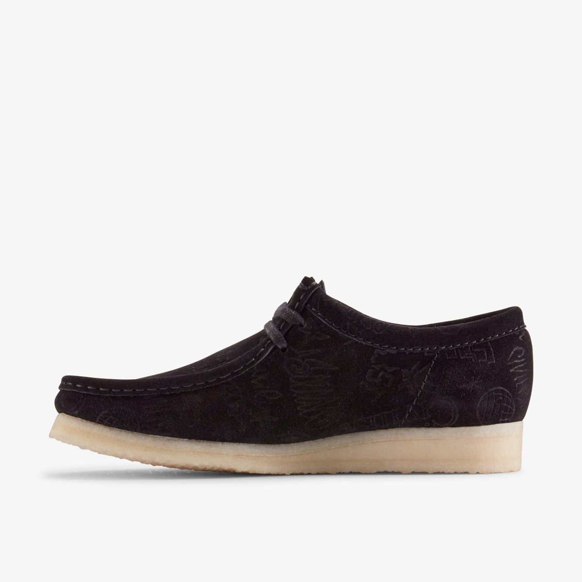 Homme Wallabees Clarks Wallabee X Civilist Black Deboss Noir - WTT-71025165