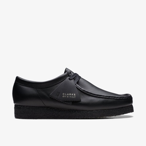 Homme Wallabees Clarks Wallabee Black Leather undefined - ROV-05812202