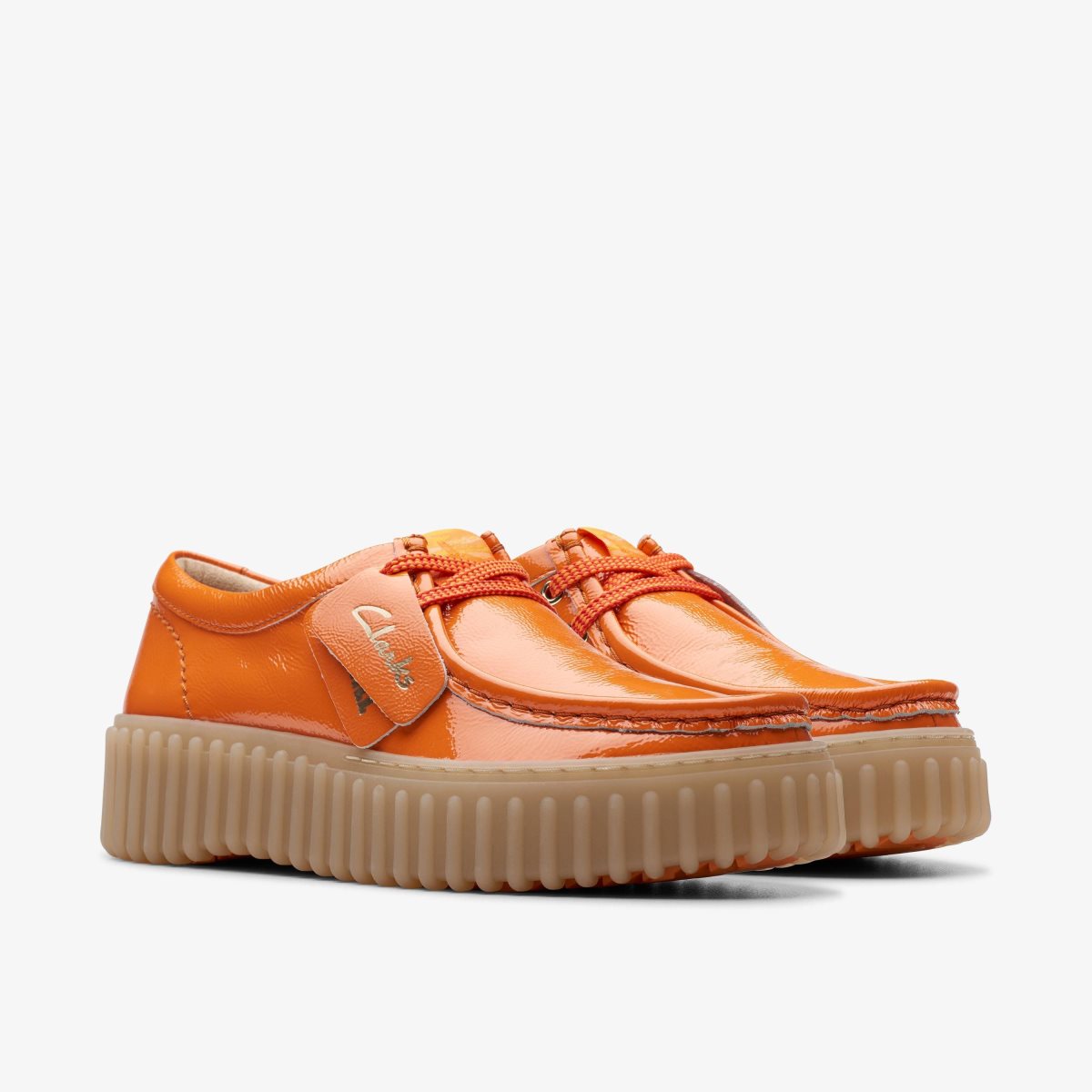 Femme Chaussures Plateforme Clarks Torhill Bee Orange Patent Orange - NRU-99145645