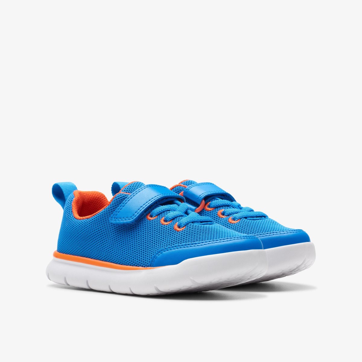 Enfant Basket Clarks Hoop Run Kid Blue Synthetic Bleu - QVZ-86233779