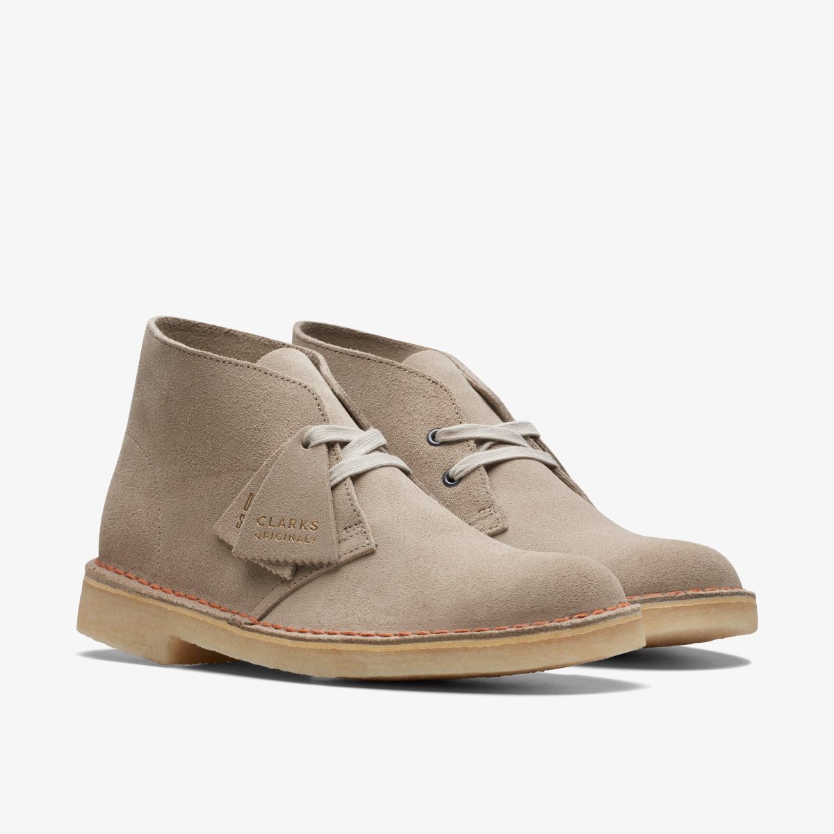 Femme Botte Clarks Desert Boot Sand Suede Marron - CHE-26705954