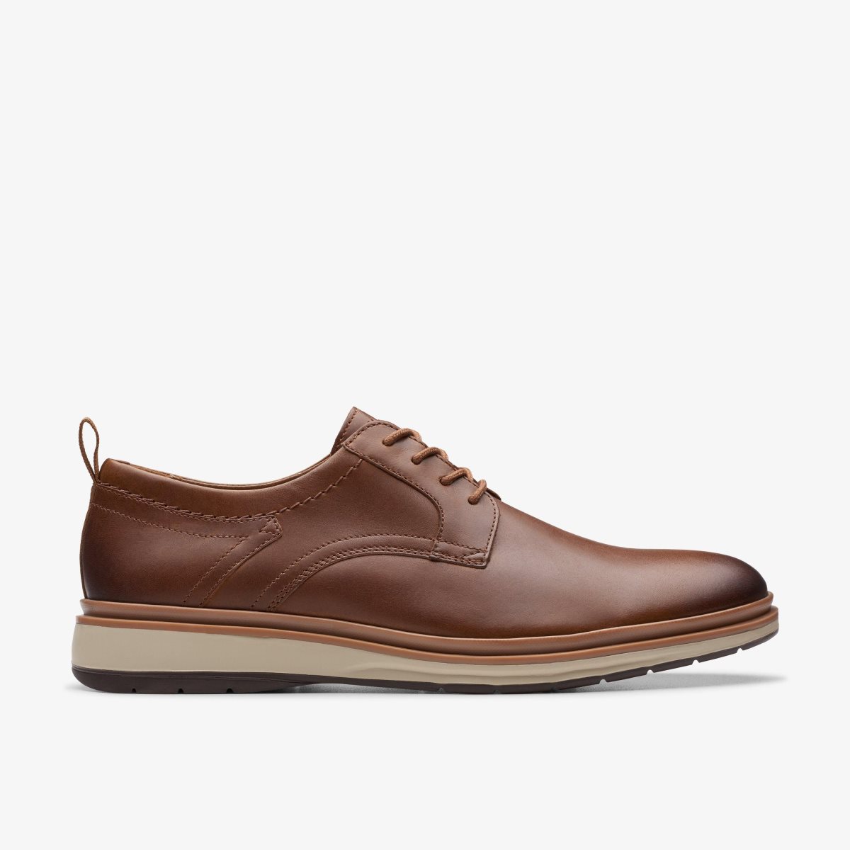 Homme Chaussure Habillée Clarks Chantry Lo Dark Tan Leather Marron Foncé - HQS-46314952