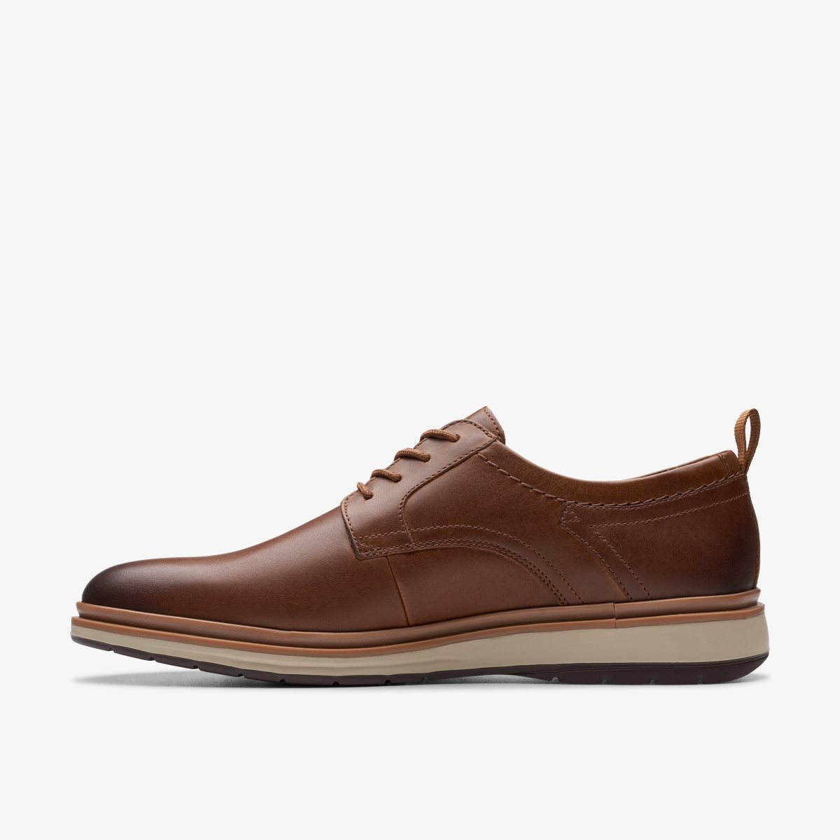 Homme Chaussure Habillée Clarks Chantry Lo Dark Tan Leather Marron Foncé - HQS-46314952