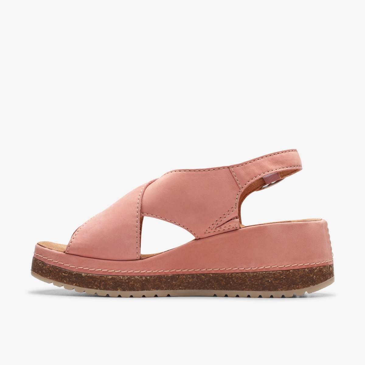 Femme Sandale Clarks Kassanda Step Peach Nubuck Corail - YKW-74878069