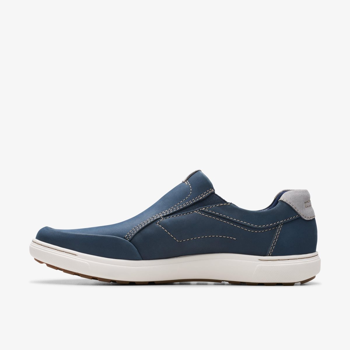 Homme Basket Clarks Mapstone Step Navy Nubuck Bleu Marine - BZR-92242173