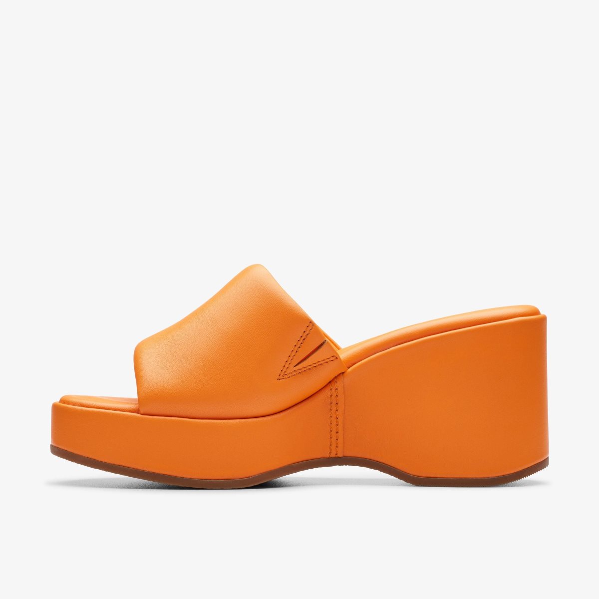 Femme Compensées Clarks Manon Glide Orange Leather Orange - FZC-16113735