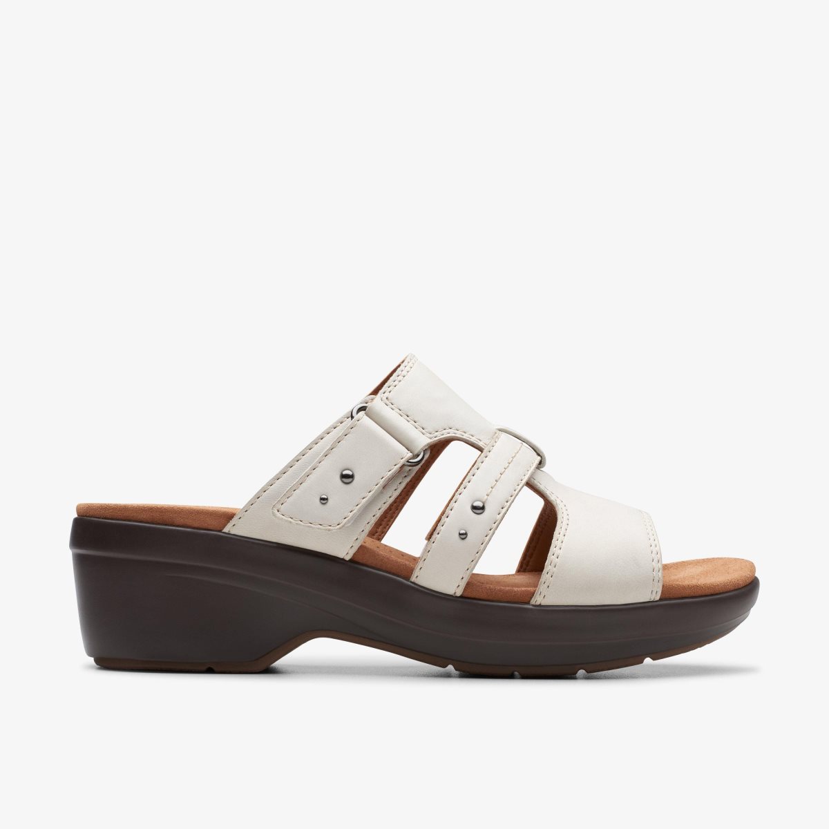 Femme Compensées Clarks Tuleah Jane Off White Leather Blanche - VXY-68718057