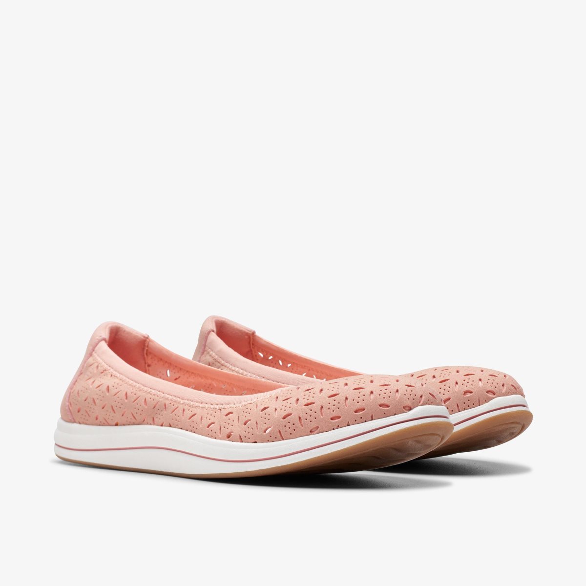 Femme Mocassin Clarks Breeze Roam Peach Corail - CIV-46411100