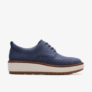 Femme Chaussures Plateforme Clarks Orianna Move Navy Nubuck Bleu Marine - GPR-60112338