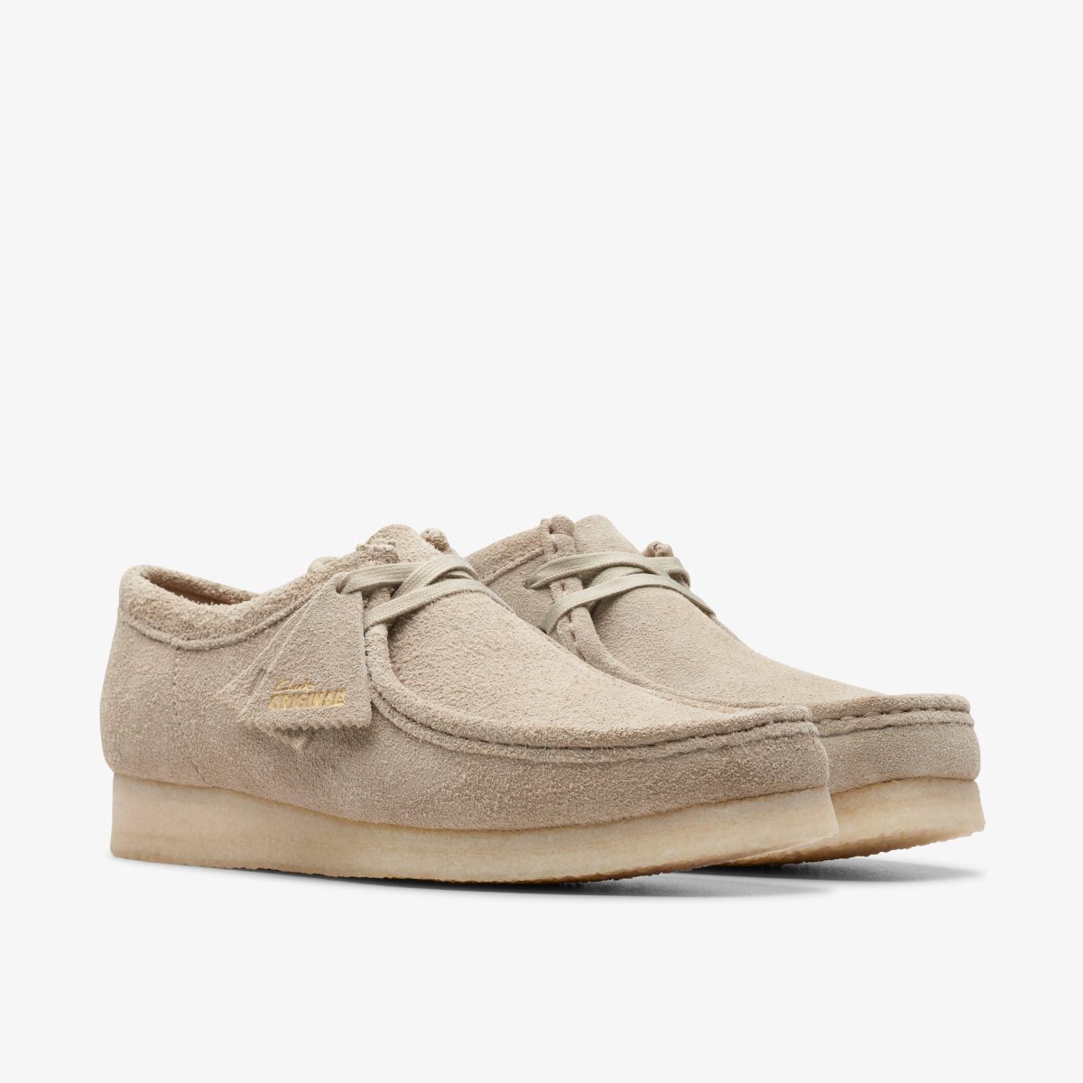 Homme Wallabees Clarks Wallabee Pale Grey Suede Grise - VZI-49772441