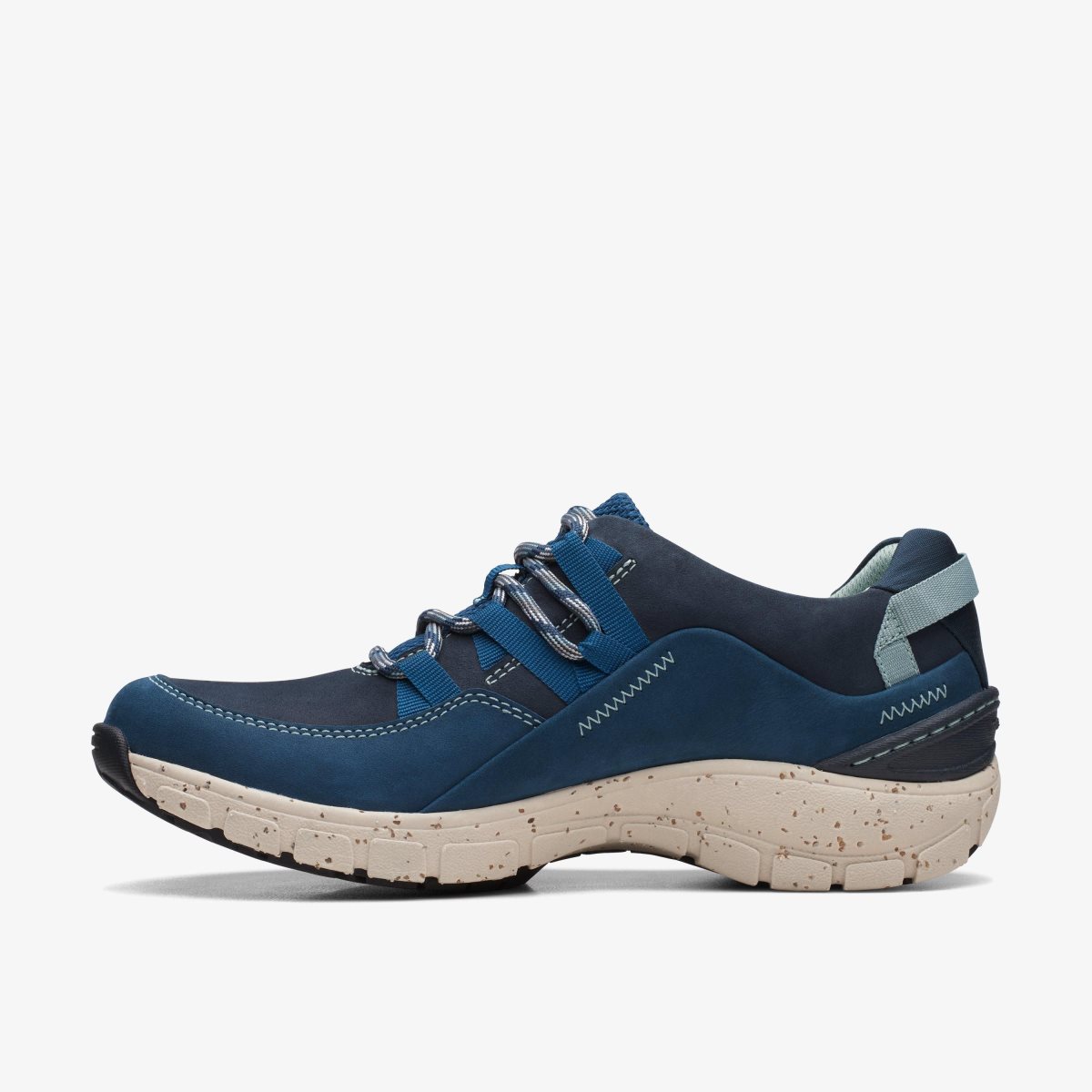 Femme Mocassin Clarks Wave Range Blue Combination Bleu - FZY-49908817