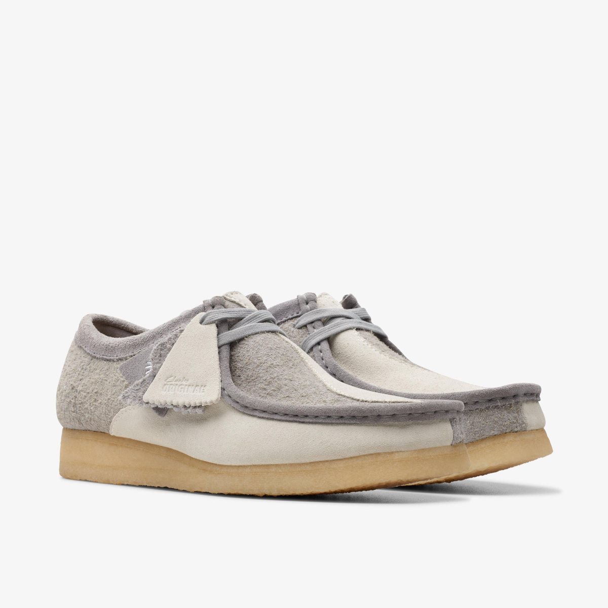 Homme Wallabees Clarks Wallabee Grey/Off White undefined - EFU-64452585