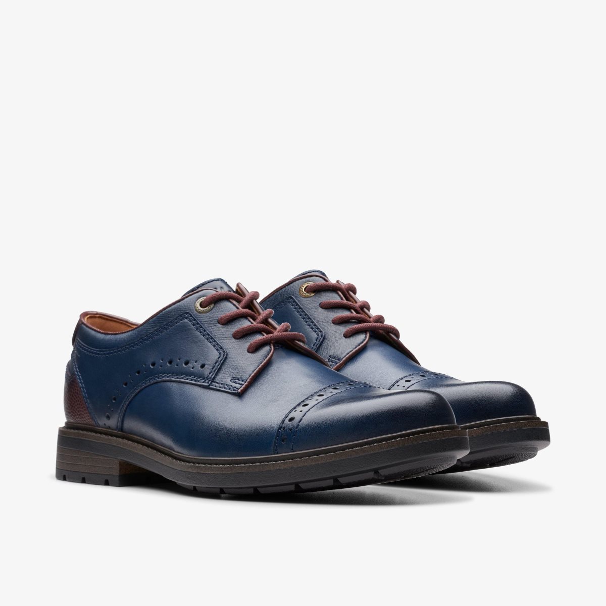 Homme Chaussure Habillée Clarks Un Shire Vibe Navy Combination Bleu Marine - KIZ-69171014