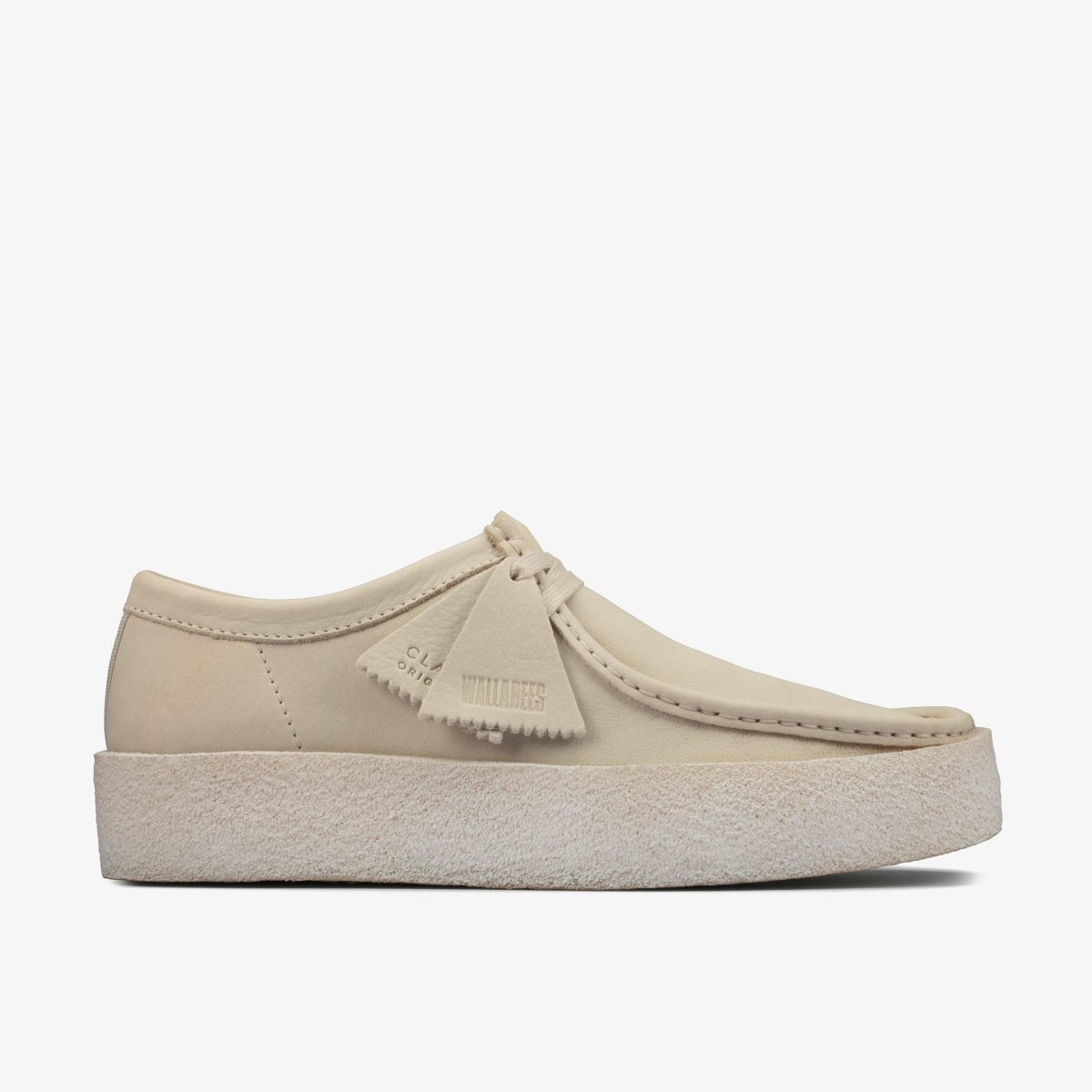 Homme Wallabees Clarks Wallabee Cup White Nubuck Blanche - VKC-04800064