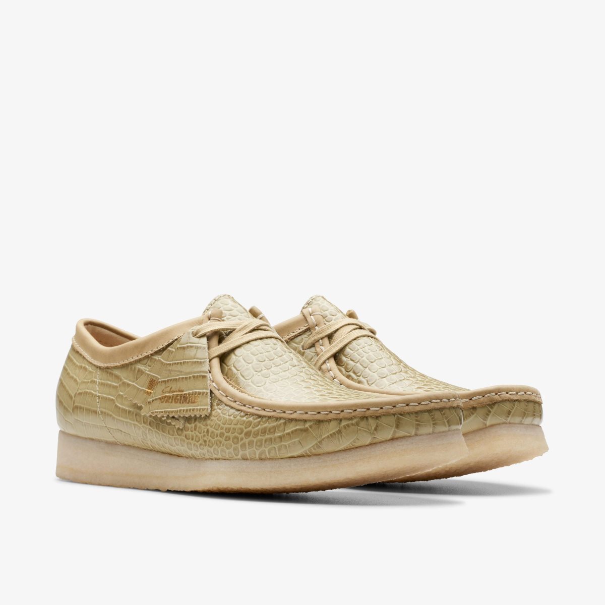 Homme Wallabees Clarks Wallabee Maple Crocodile Maple Crocodile - YTT-16207363