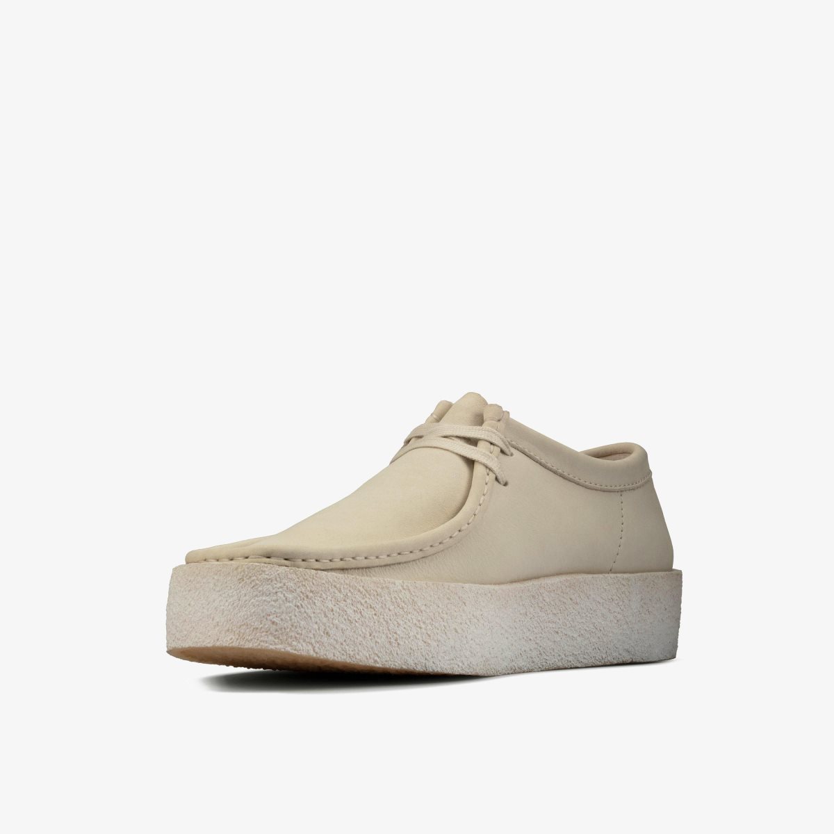 Homme Wallabees Clarks Wallabee Cup White Nubuck Blanche - VKC-04800064