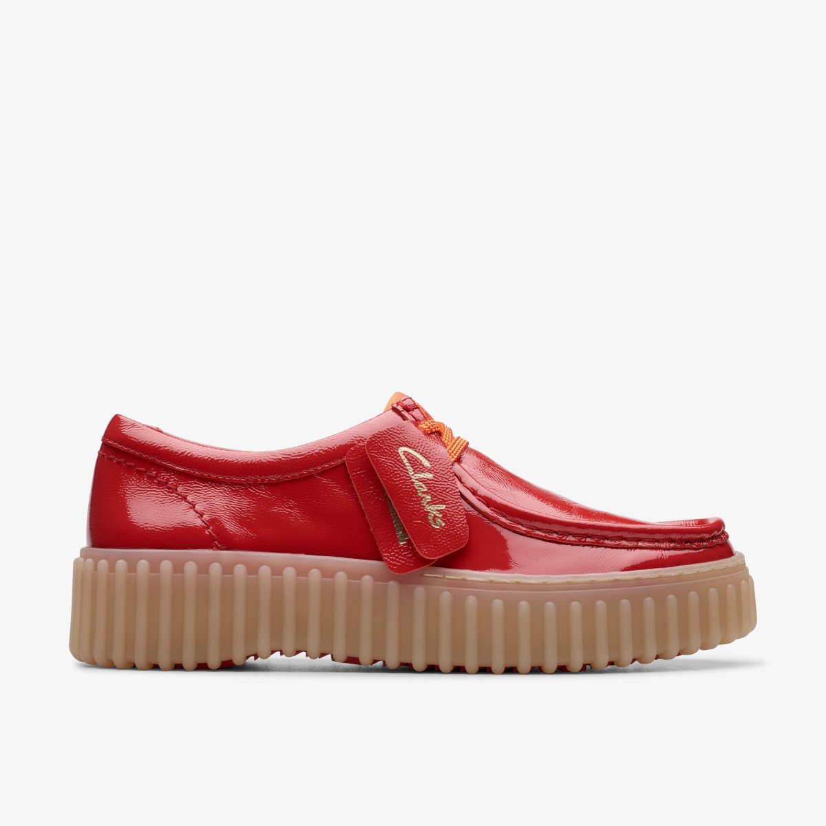 Femme Chaussures Plateforme Clarks Torhill Bee Red Patent Rouge - JYX-22193312