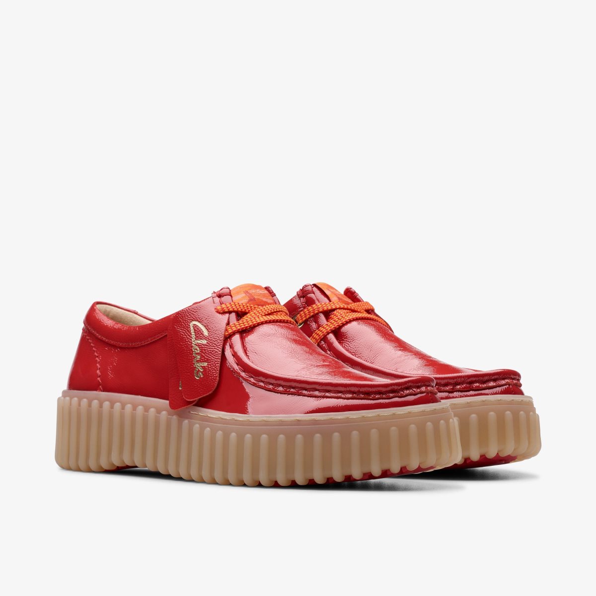 Femme Chaussures Plateforme Clarks Torhill Bee Red Patent Rouge - JYX-22193312