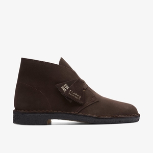 Homme Chaussure Habillée Clarks Desert Boot Brown Suede Marron - GUD-03958306