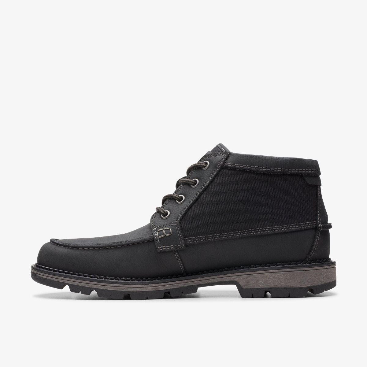 Homme Botte Clarks Maplewalk Moc Black Combination Noir - KYV-24849350