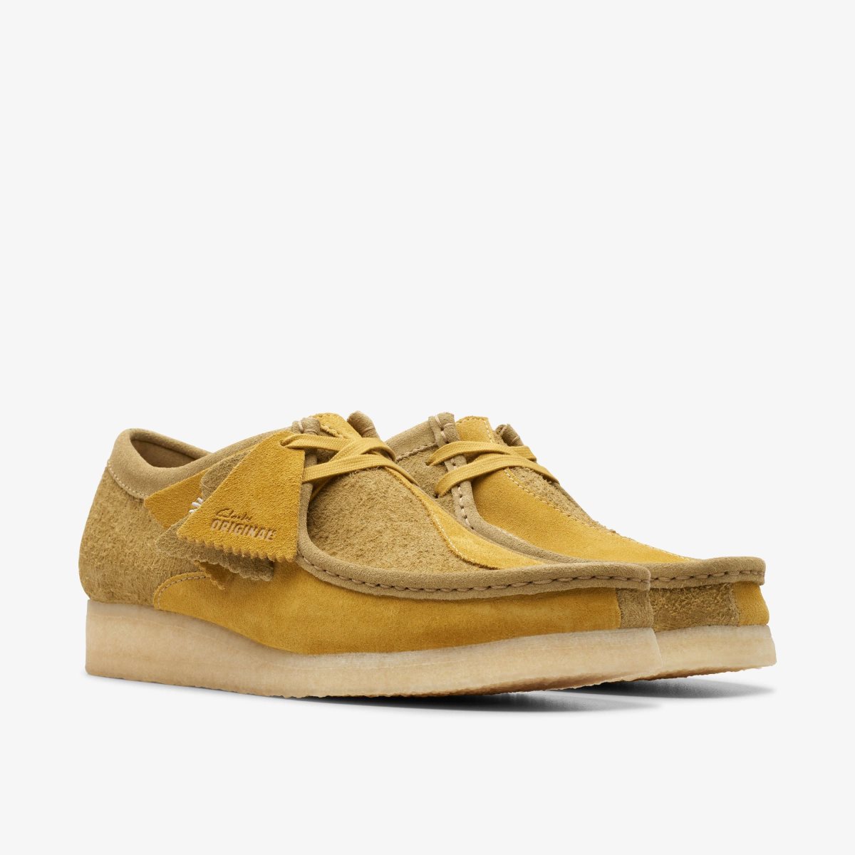 Homme Wallabees Clarks Wallabee Olive Combination Vert Olive - MWY-61650780