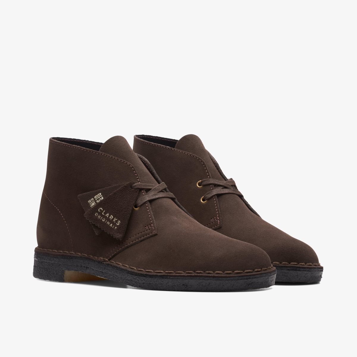 Homme Chaussure Habillée Clarks Desert Boot Brown Suede Marron - GUD-03958306