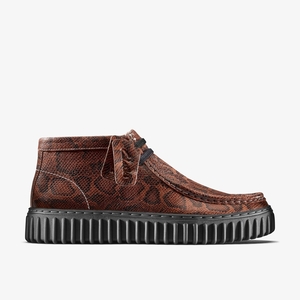 Homme Botte Clarks Martine Rose Torhill Hi Brown Snake Marron Serpent - FHF-71856814