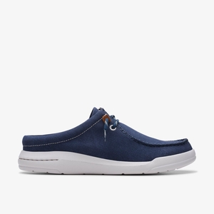 Homme Slip On & Loafers Clarks Driftlite Surf Navy Canvas Bleu Marine - HHM-93557028