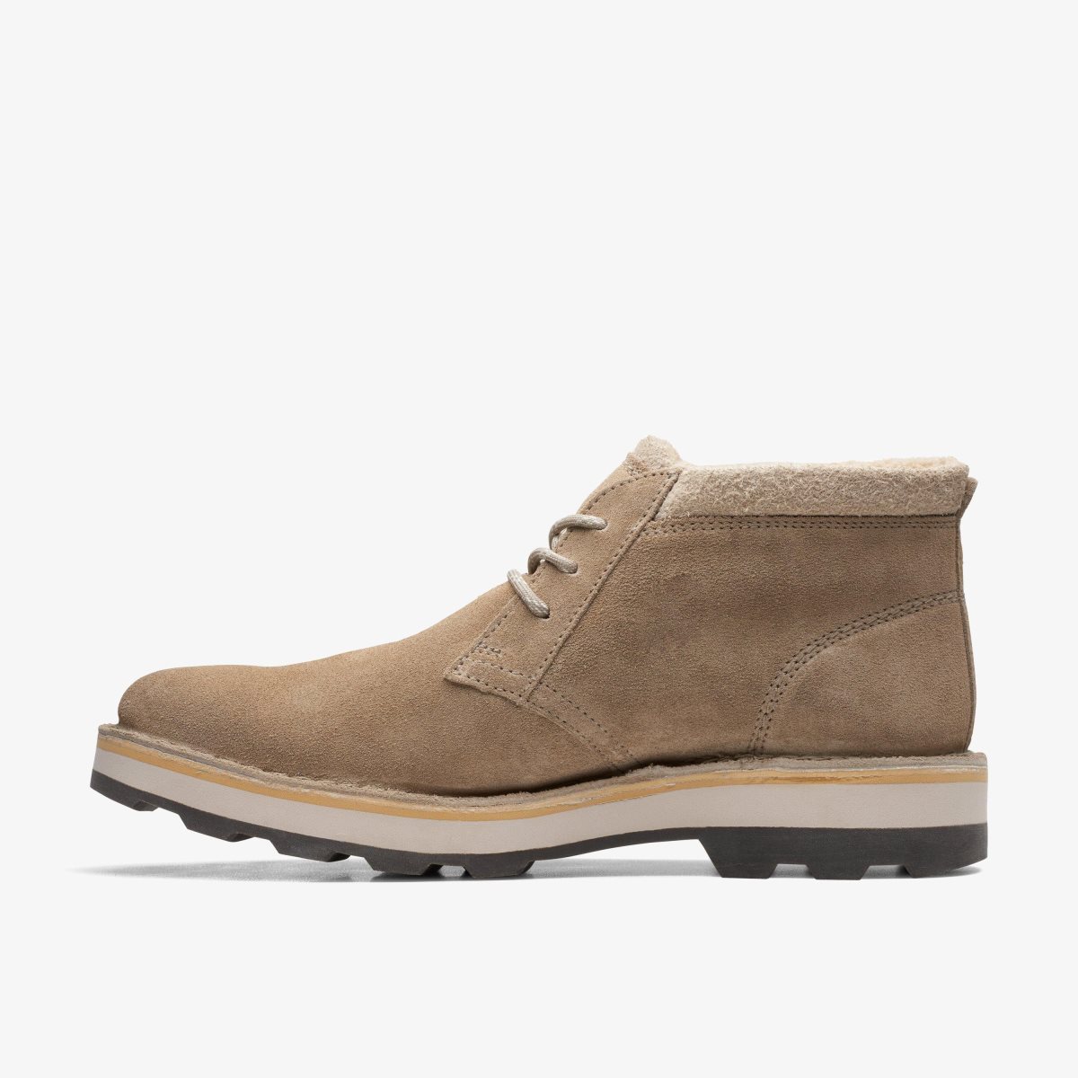 Homme Botte Clarks Corston DB Waterproof Sand Warmlined Marron - QWF-05467551