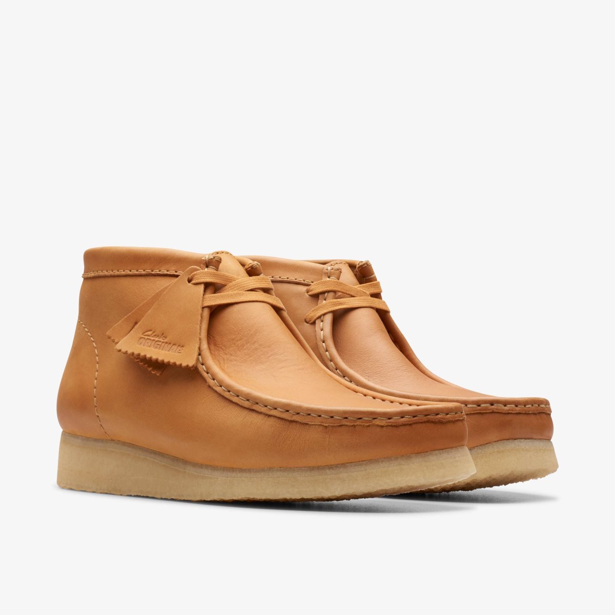 Homme Wallabees Clarks Wallabee Boot Mid Tan Leather Marron - LQG-24195902