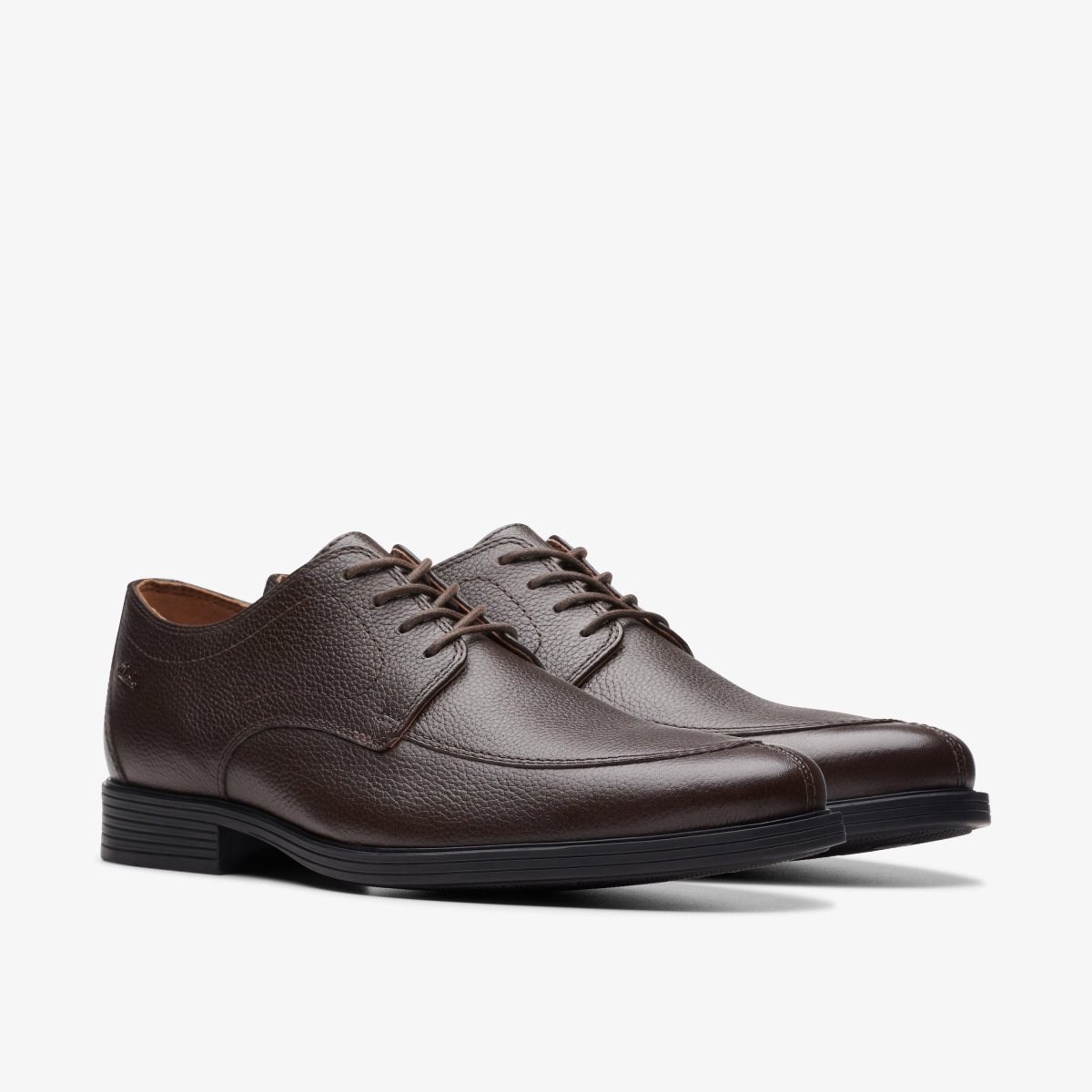 Homme Chaussure Habillée Clarks Whiddon Apron Dark Brown Tumbled Marron Foncé - HBB-43814646