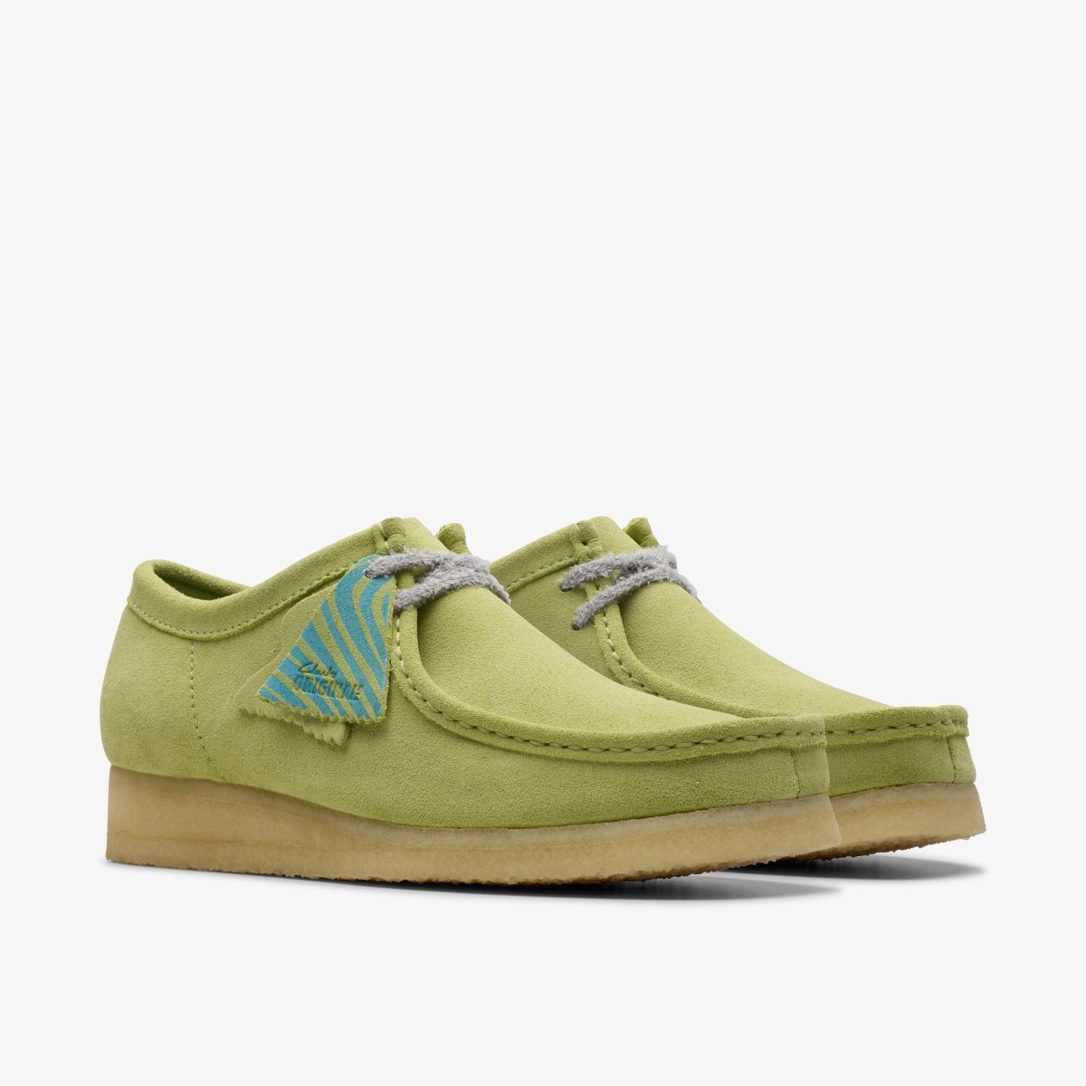 Homme Wallabees Clarks Wallabee Pale Lime Suede undefined - GRN-59141882