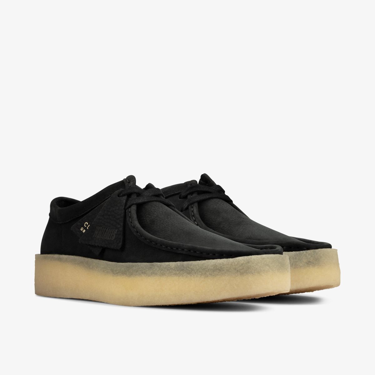 Homme Wallabees Clarks Wallabee Cup Black Nubuck Noir - YOM-60179251