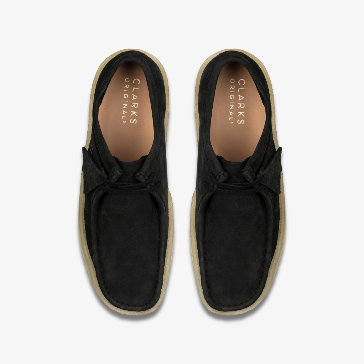 Homme Wallabees Clarks Wallabee Cup Black Nubuck Noir - YOM-60179251